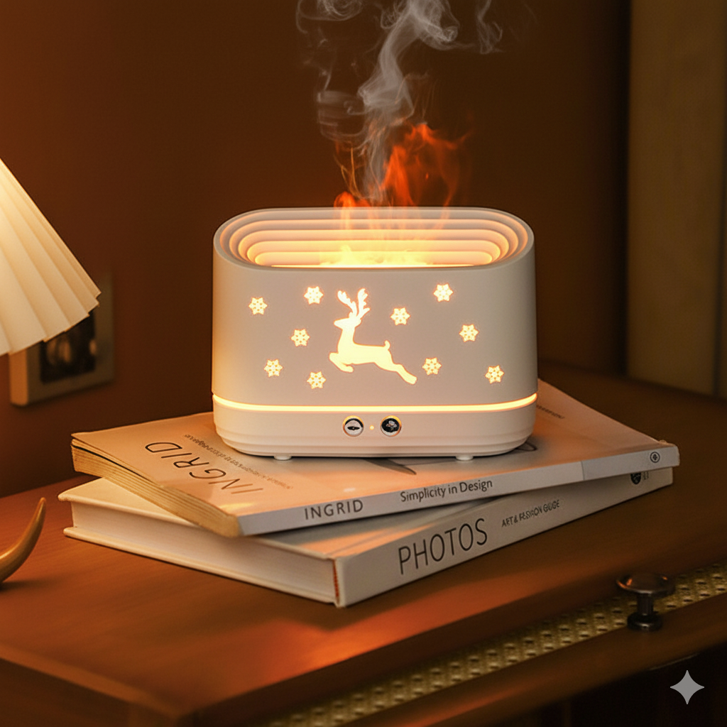 Flame Humidifier Diffuser Atmosphere Lamp