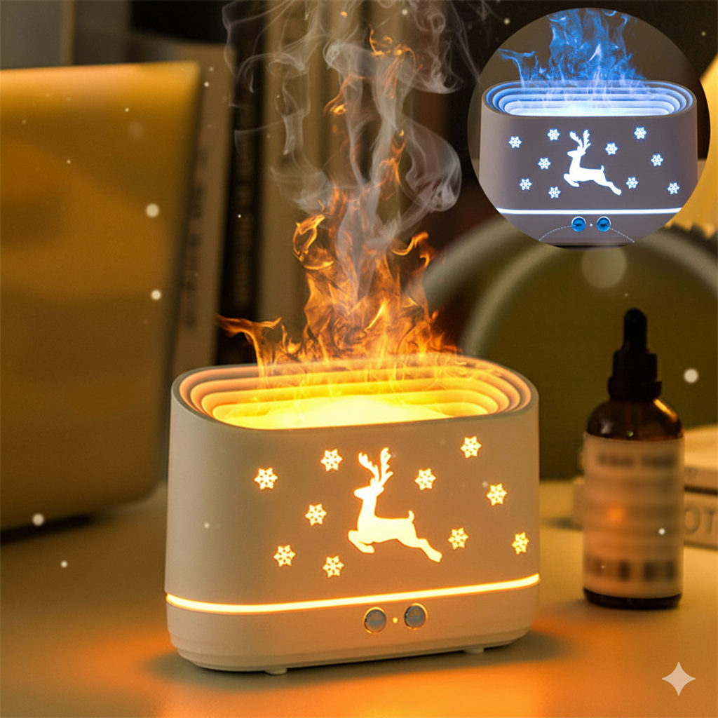 Flame Humidifier Diffuser Atmosphere Lamp
