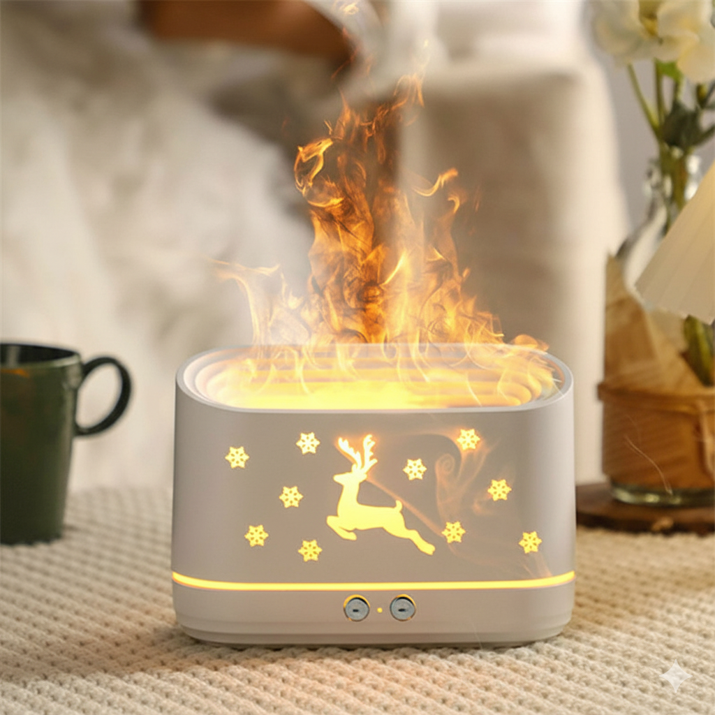Flame Humidifier Diffuser Atmosphere Lamp