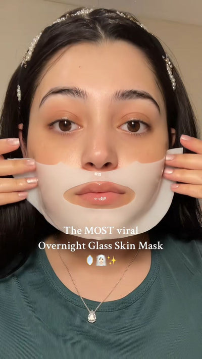 "Sheet mask on, self-care mode activated. Can’t wait to wake up with glowing skin ✨